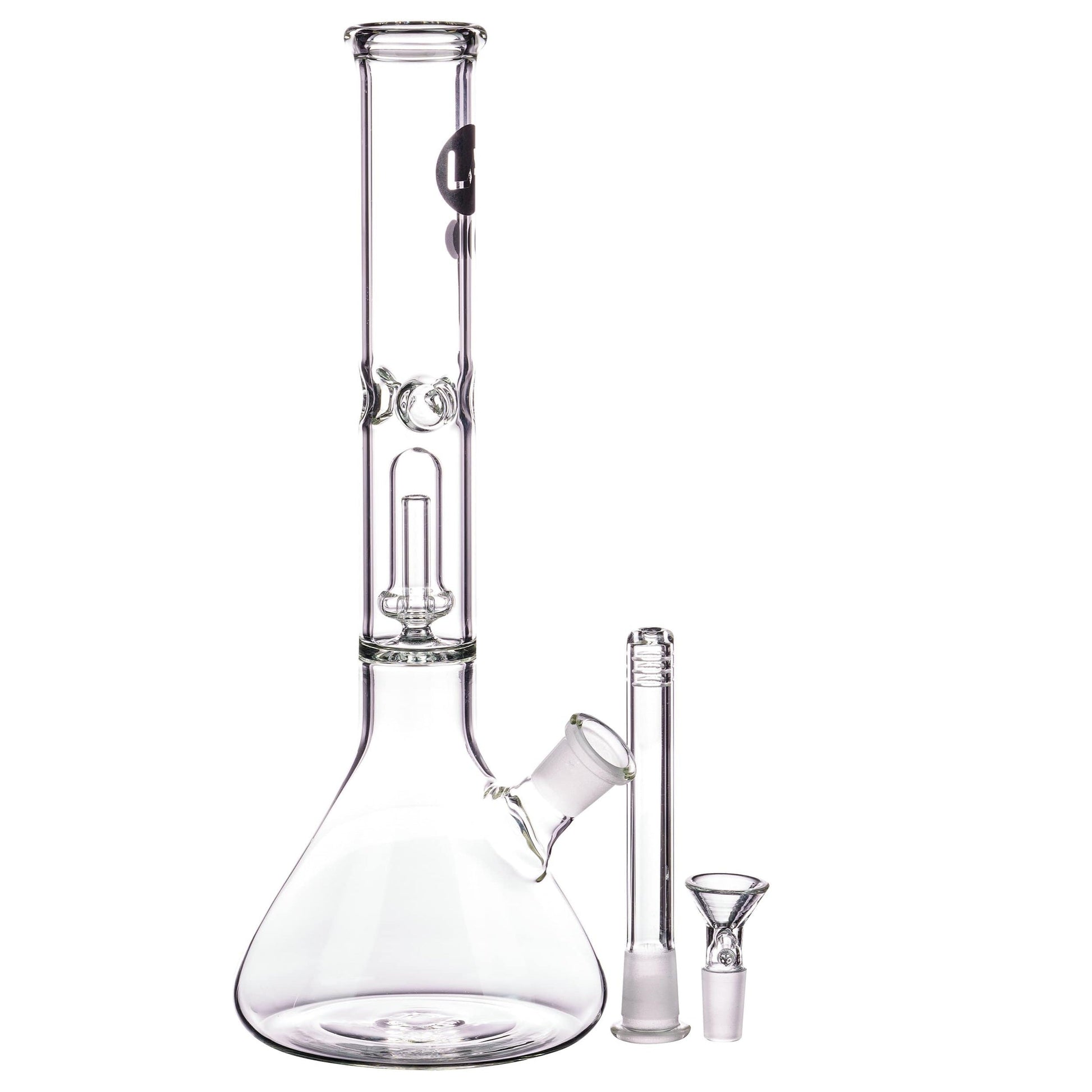 LA Pipes 12” Single Showerhead Perc Beaker Bong by LA Pipes | Mission Dispensary