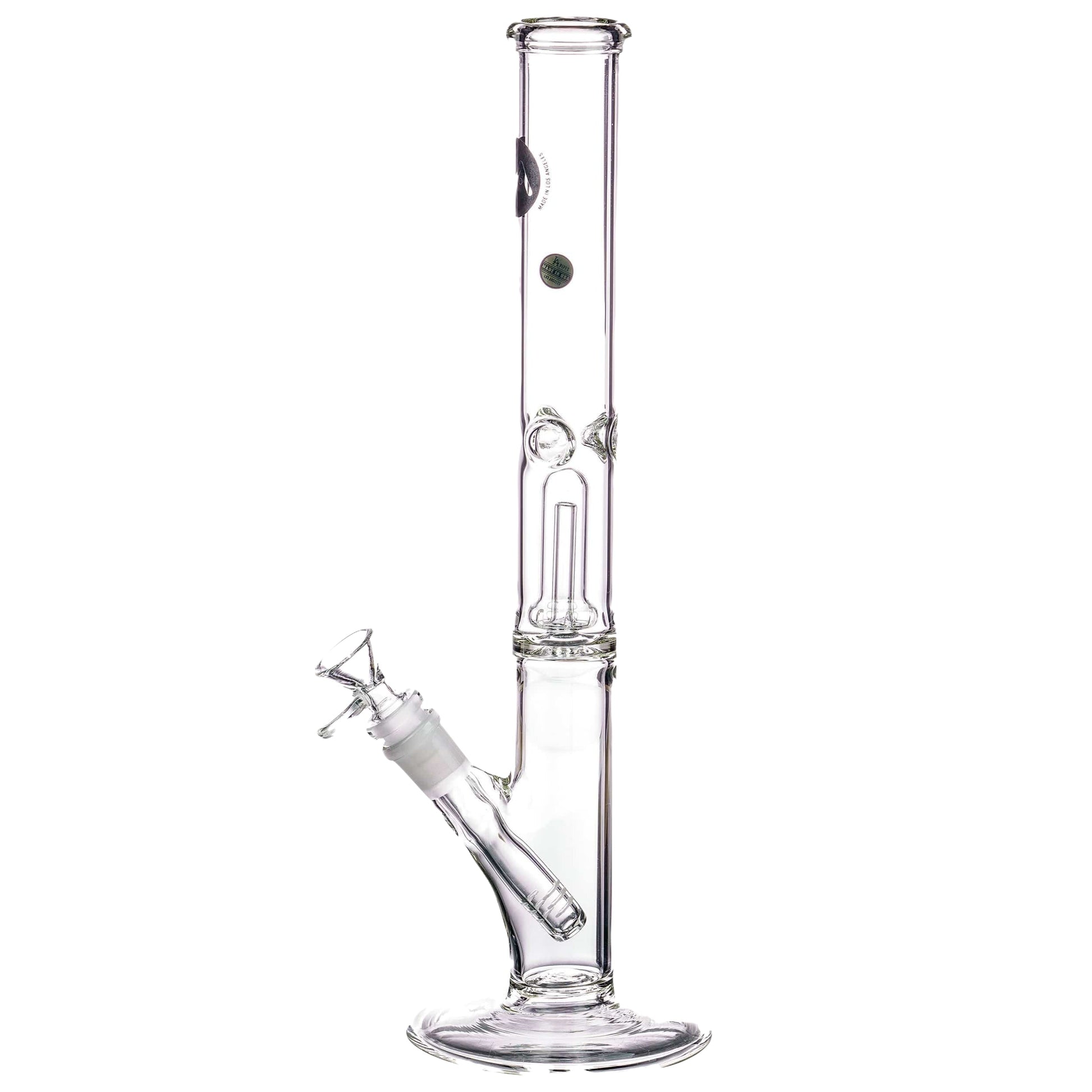 LA Pipes 12” Single Showerhead Perc Straight Tube Bong by LA Pipes | Mission Dispensary