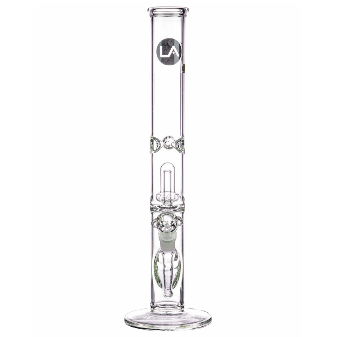 LA Pipes 16” 5mm Thick Showerhead Straight Tube Bong by LA Pipes | Mission Dispensary
