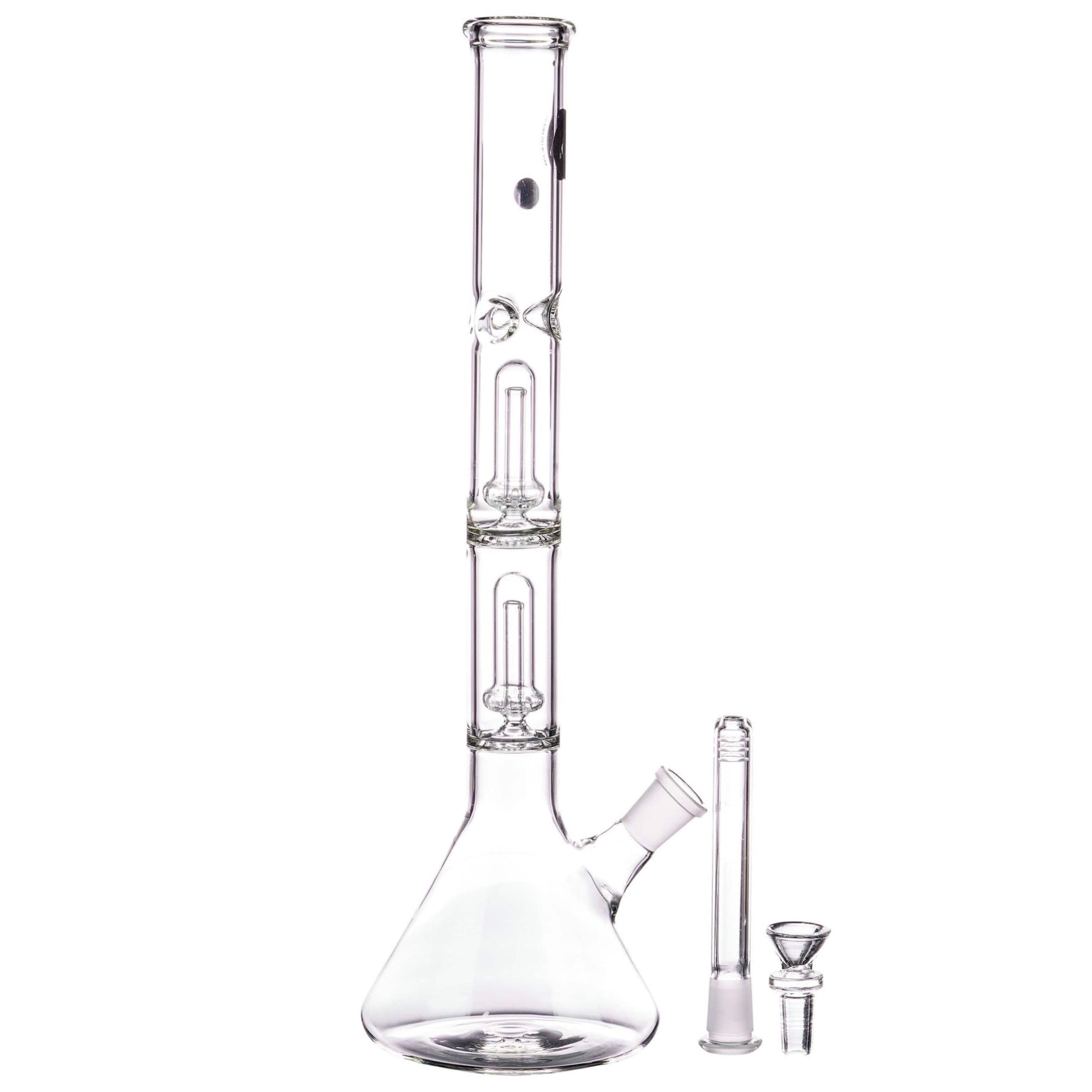 LA Pipes 14” Double Showerhead Perc Beaker Bong by LA Pipes | Mission Dispensary