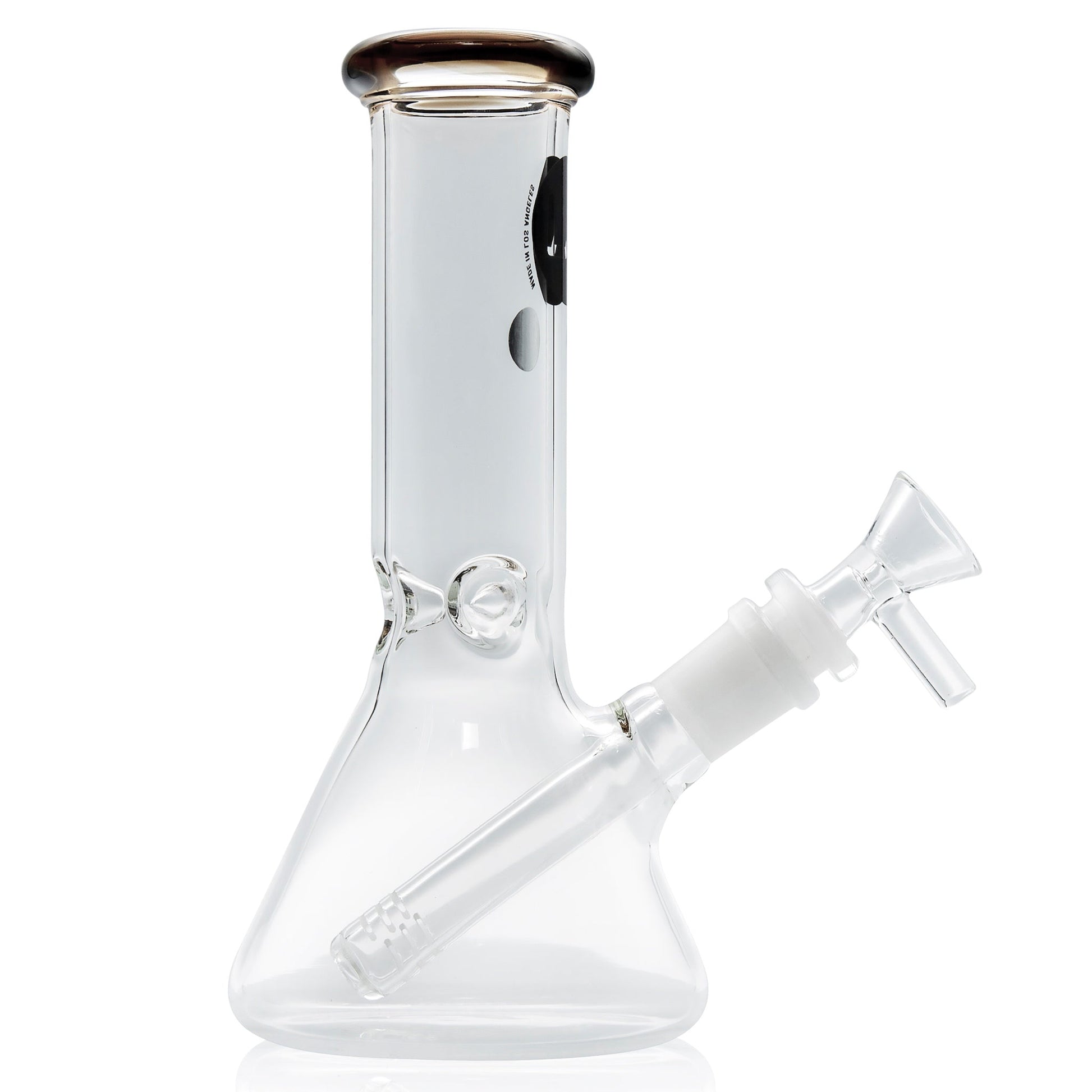 LA Pipes 8” Color Accented Mini Beaker Bong by LA Pipes | Mission Dispensary