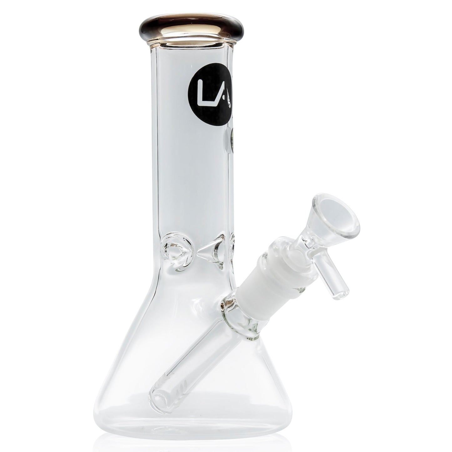 LA Pipes 8” Color Accented Mini Beaker Bong by LA Pipes | Mission Dispensary