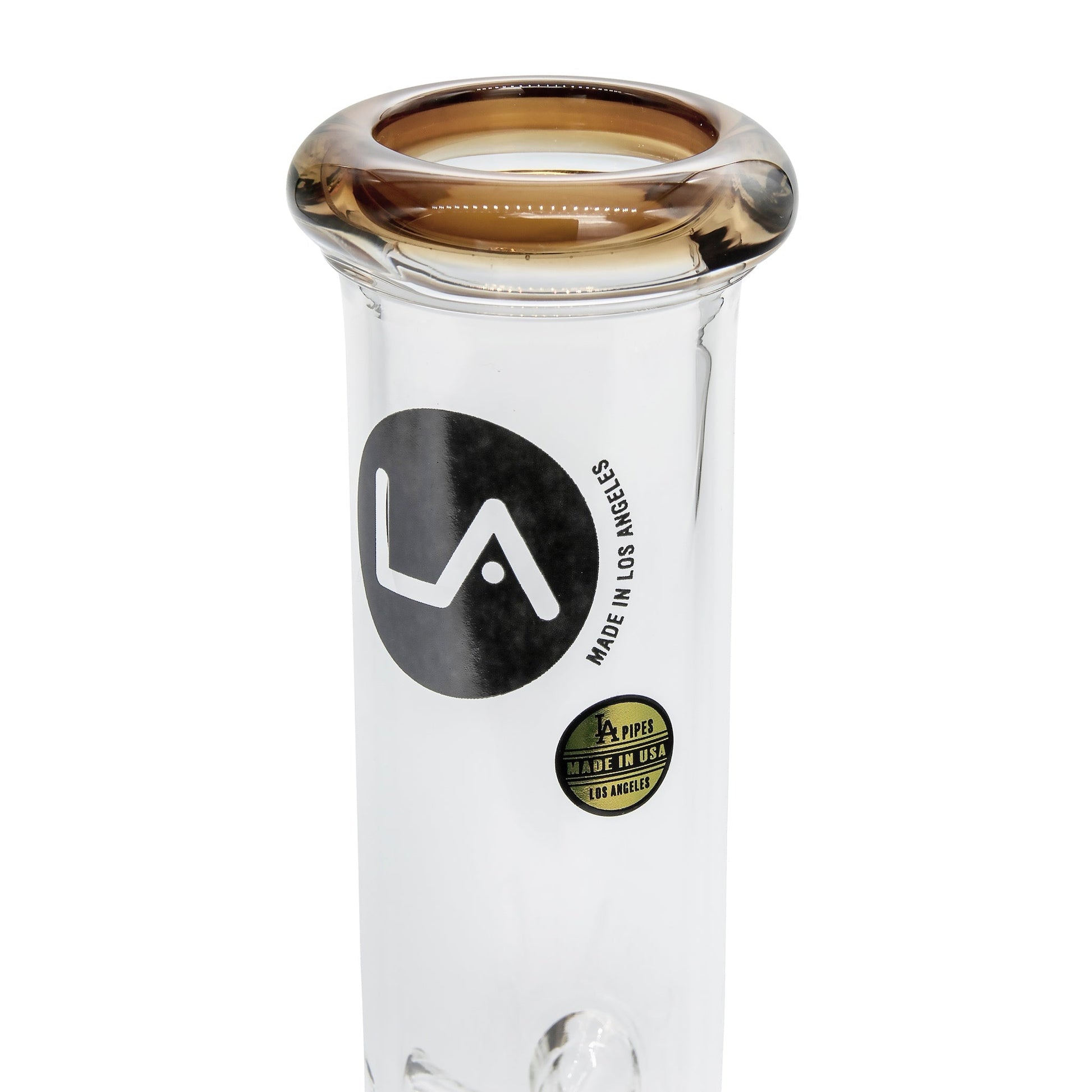 LA Pipes 8” Color Accented Mini Beaker Bong by LA Pipes | Mission Dispensary