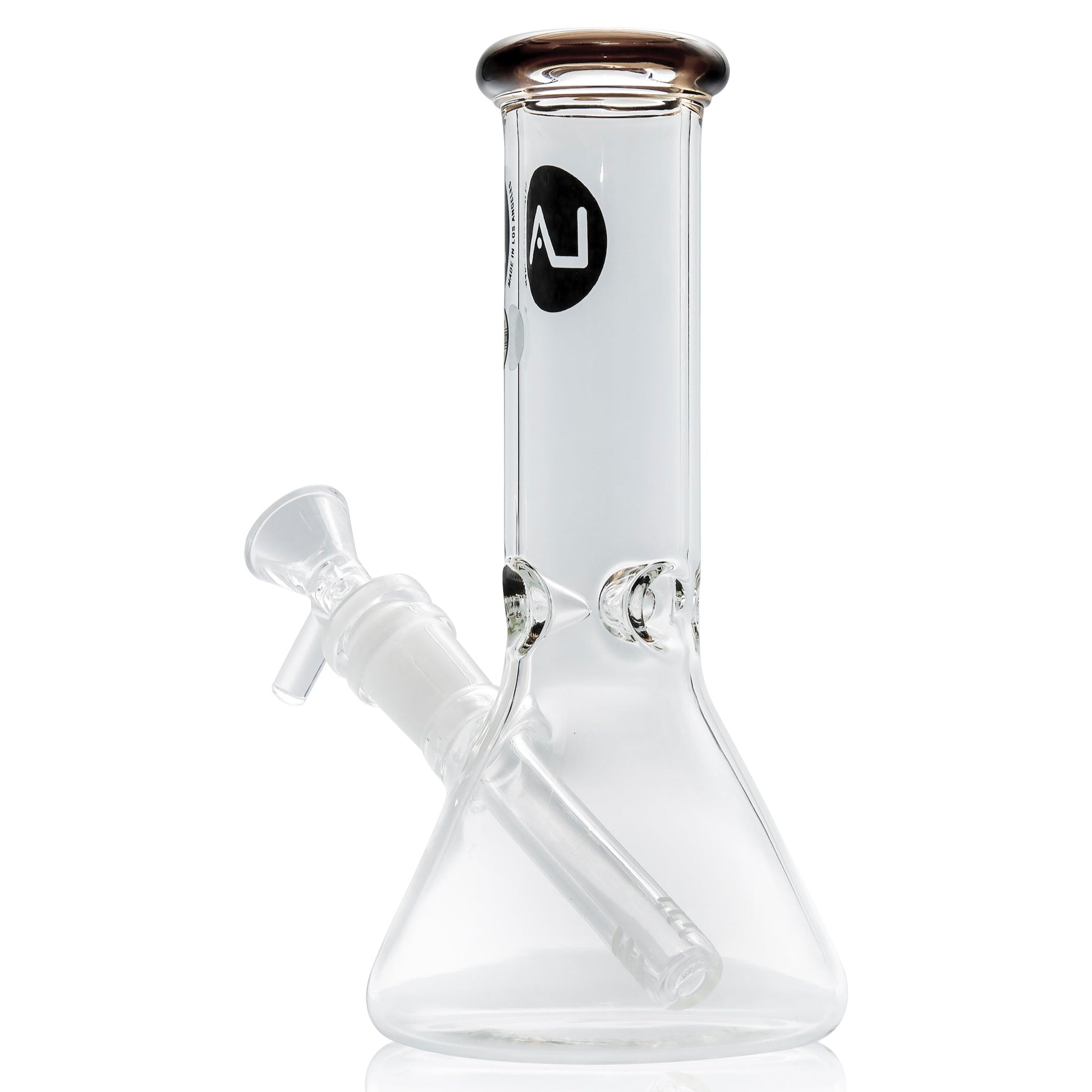 LA Pipes 8” Color Accented Mini Beaker Bong by LA Pipes | Mission Dispensary