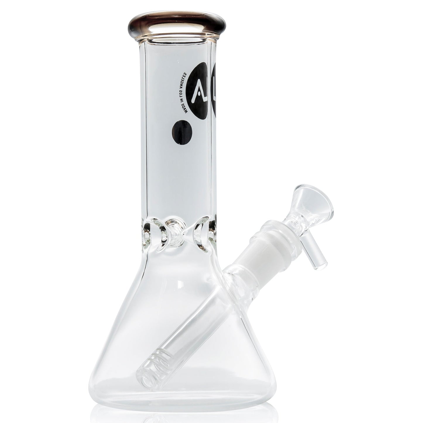 LA Pipes 8” Color Accented Mini Beaker Bong by LA Pipes | Mission Dispensary