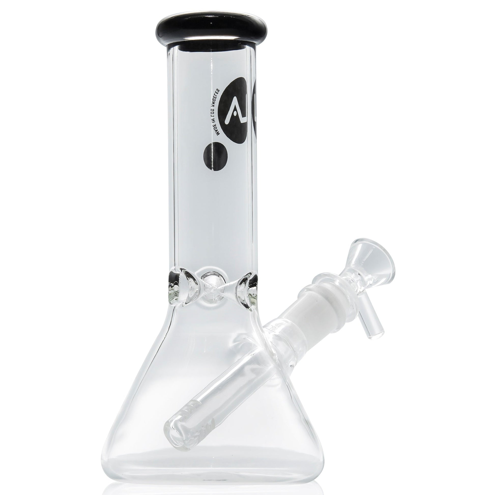 LA Pipes 8” Color Accented Mini Beaker Bong by LA Pipes | Mission Dispensary