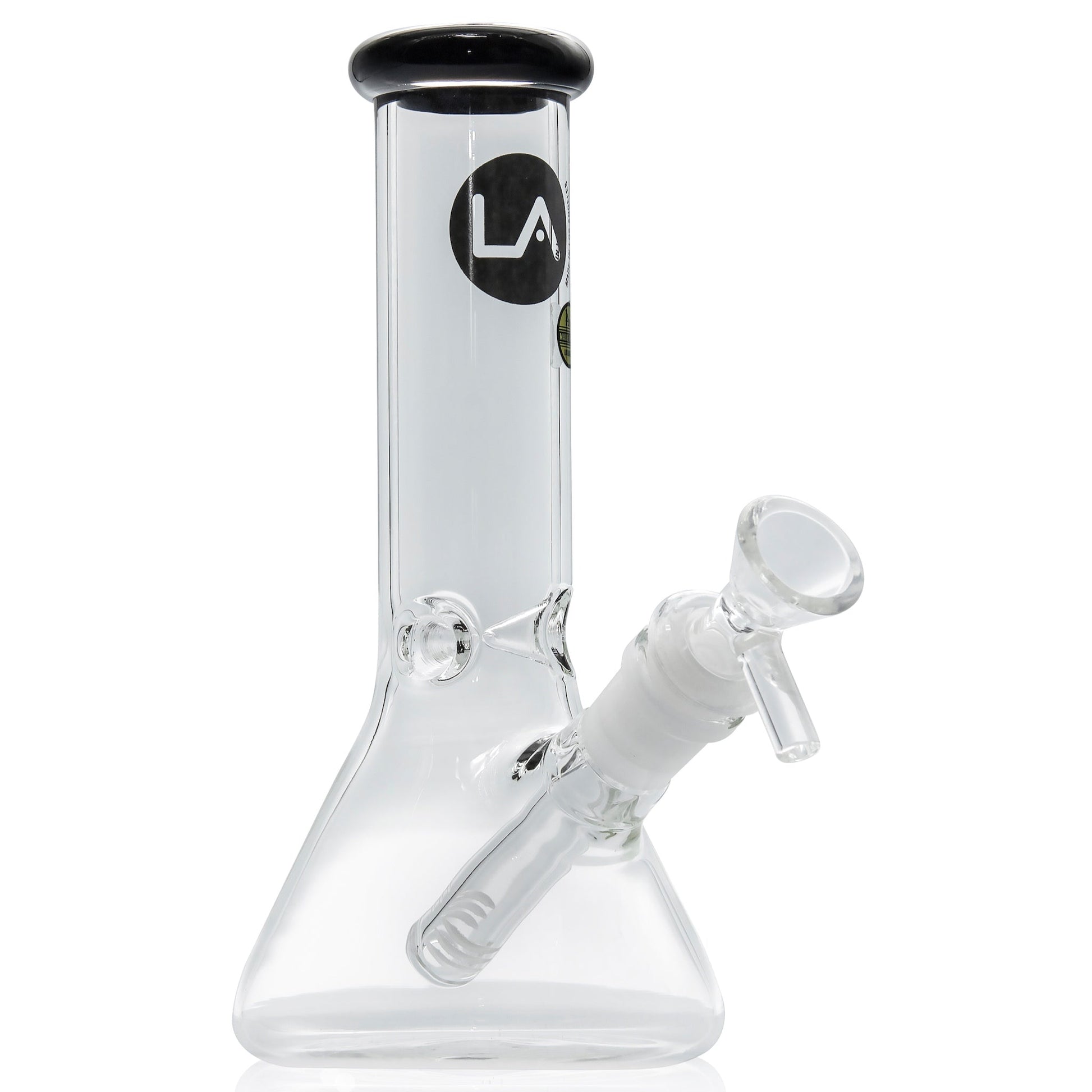 LA Pipes 8” Color Accented Mini Beaker Bong by LA Pipes | Mission Dispensary