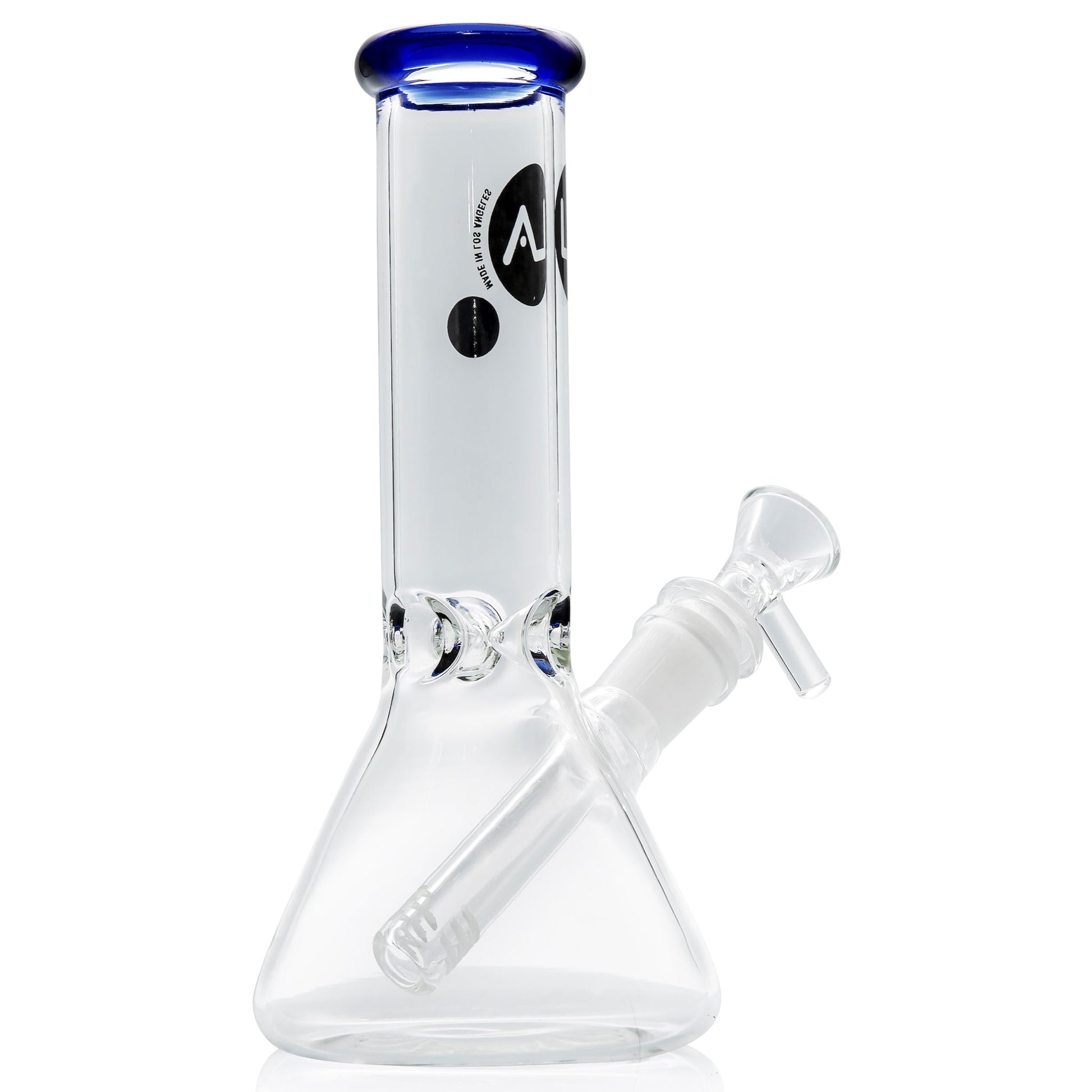 LA Pipes 8” Color Accented Mini Beaker Bong by LA Pipes | Mission Dispensary