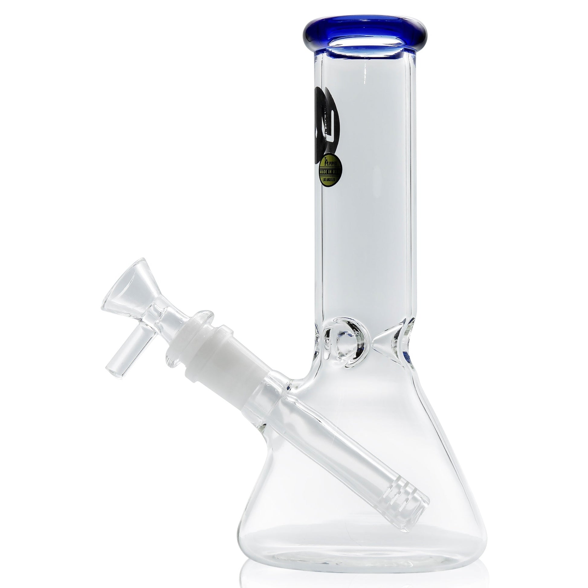 LA Pipes 8” Color Accented Mini Beaker Bong by LA Pipes | Mission Dispensary