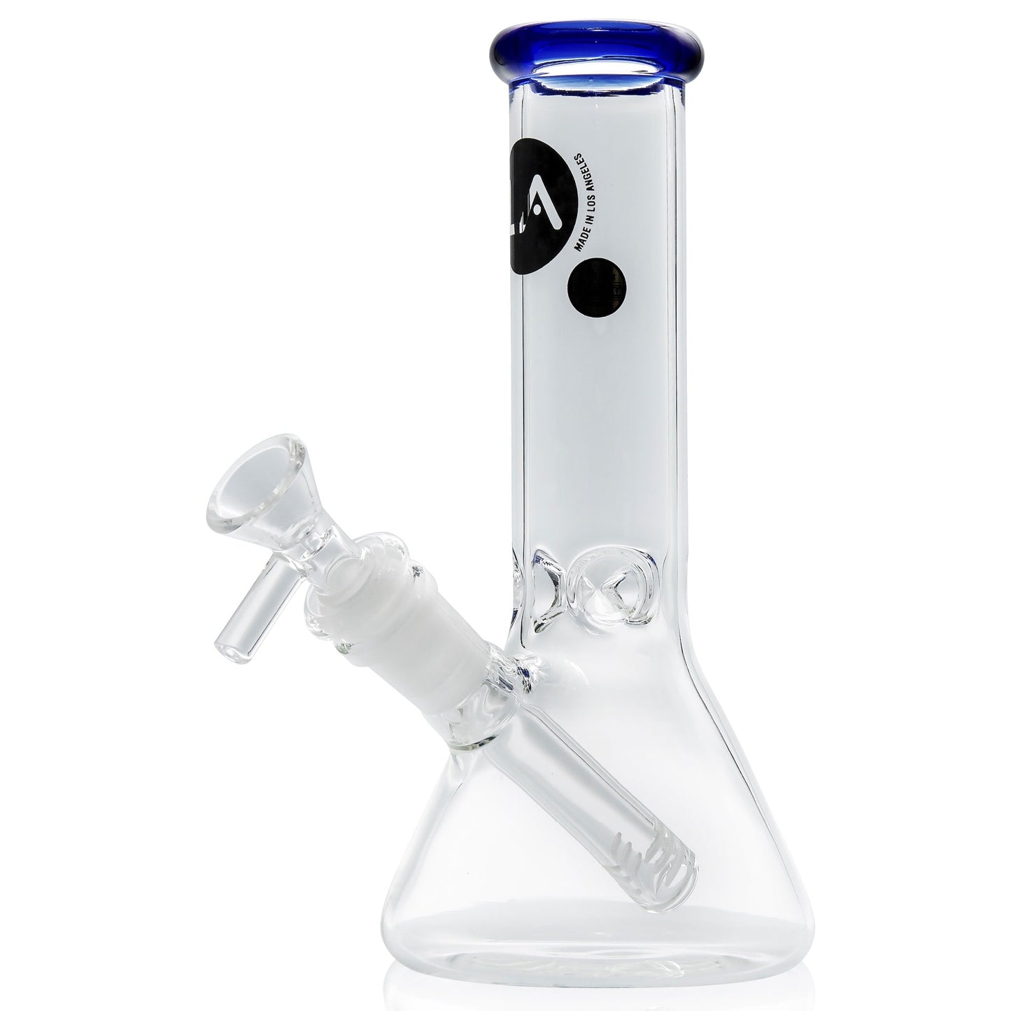 LA Pipes 8” Color Accented Mini Beaker Bong by LA Pipes | Mission Dispensary