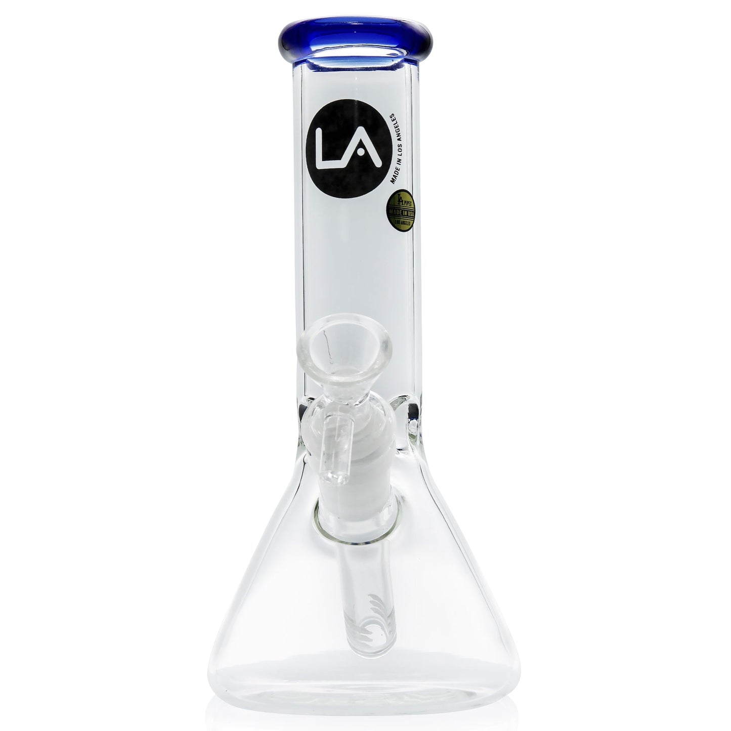 LA Pipes 8” Color Accented Mini Beaker Bong by LA Pipes | Mission Dispensary