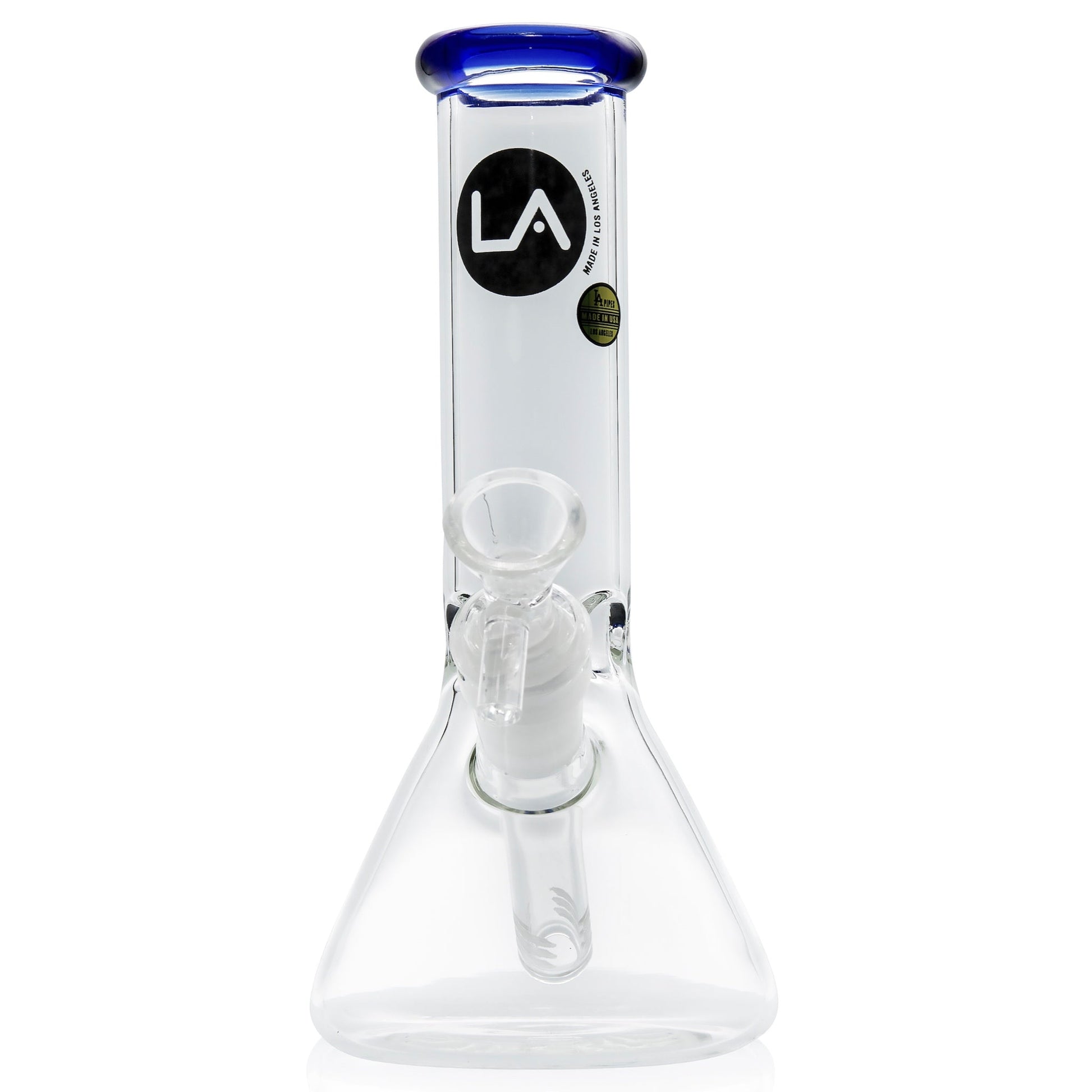 LA Pipes 8” Color Accented Mini Beaker Bong by LA Pipes | Mission Dispensary