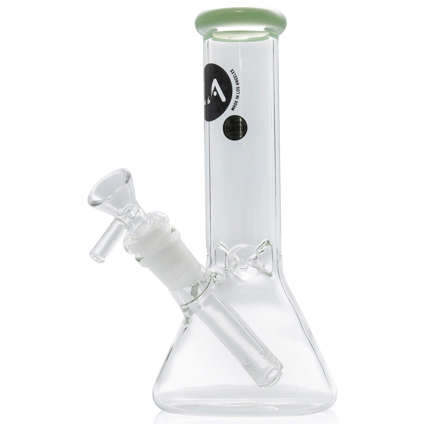 LA Pipes 8” Color Accented Mini Beaker Bong by LA Pipes | Mission Dispensary