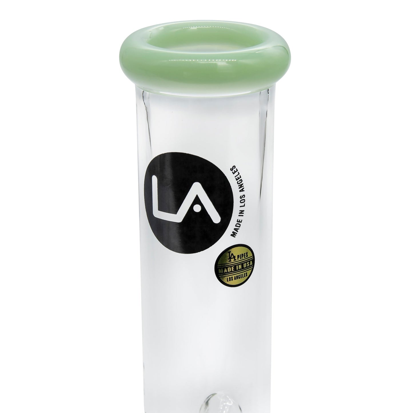 LA Pipes 8” Color Accented Mini Beaker Bong by LA Pipes | Mission Dispensary