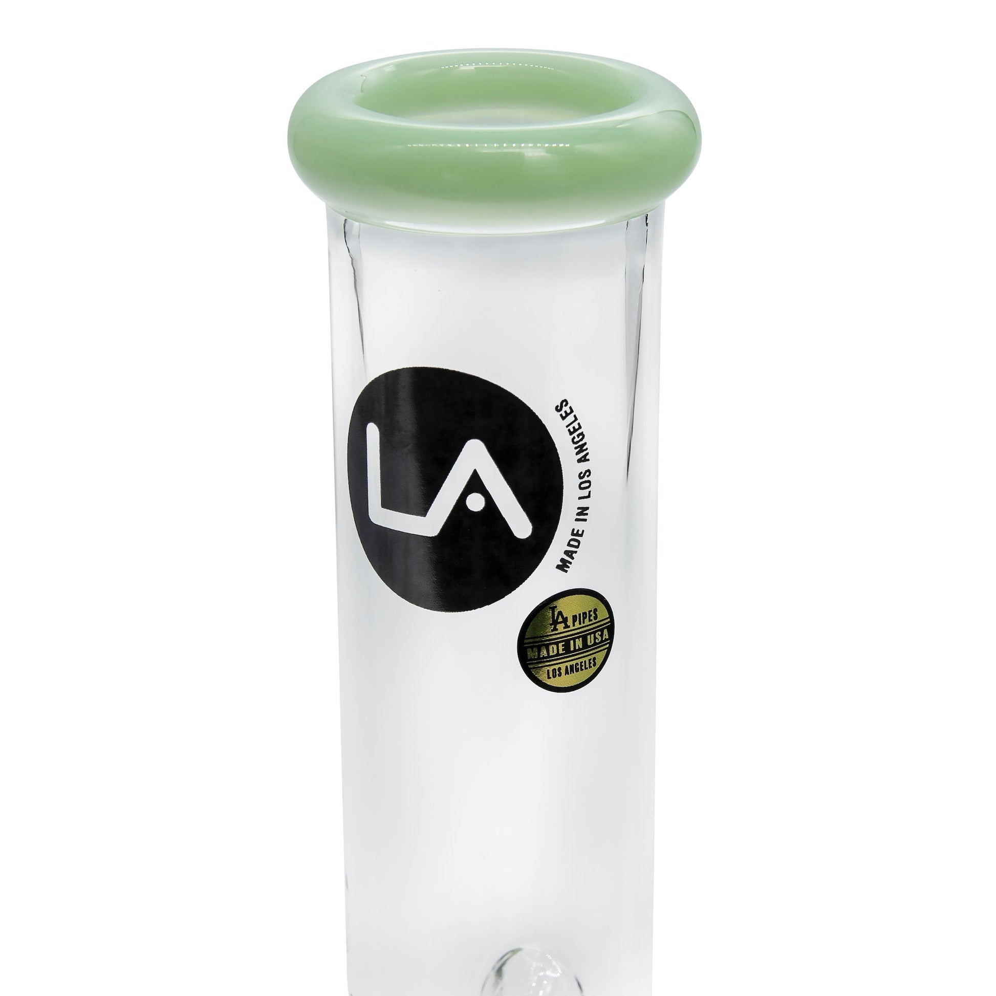 LA Pipes 8” Color Accented Mini Beaker Bong by LA Pipes | Mission Dispensary