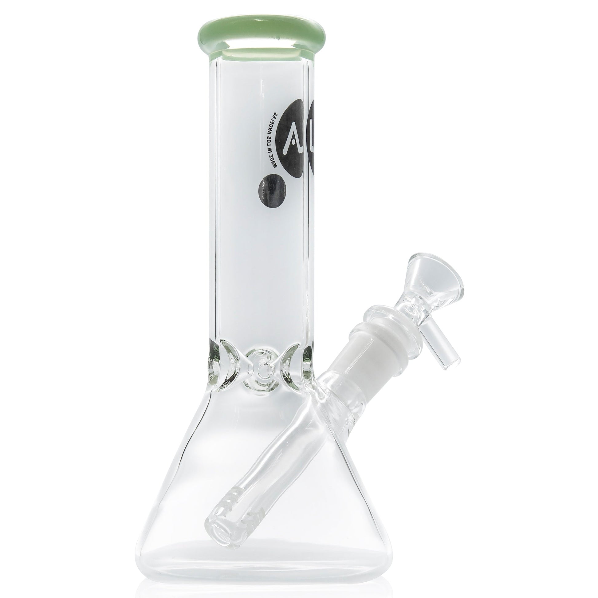 LA Pipes 8” Color Accented Mini Beaker Bong by LA Pipes | Mission Dispensary