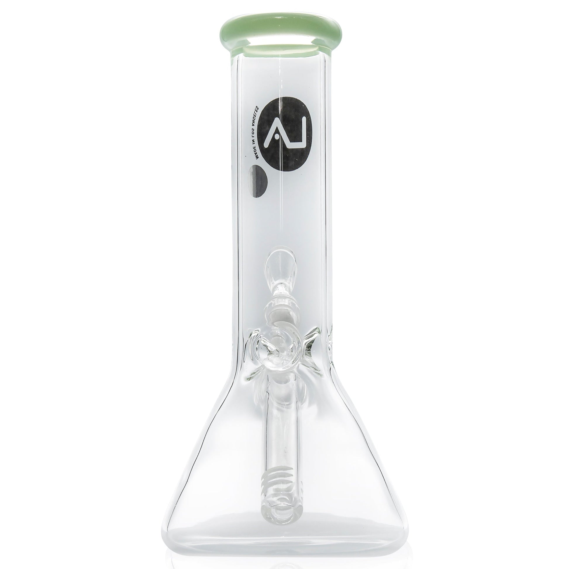 LA Pipes 8” Color Accented Mini Beaker Bong by LA Pipes | Mission Dispensary