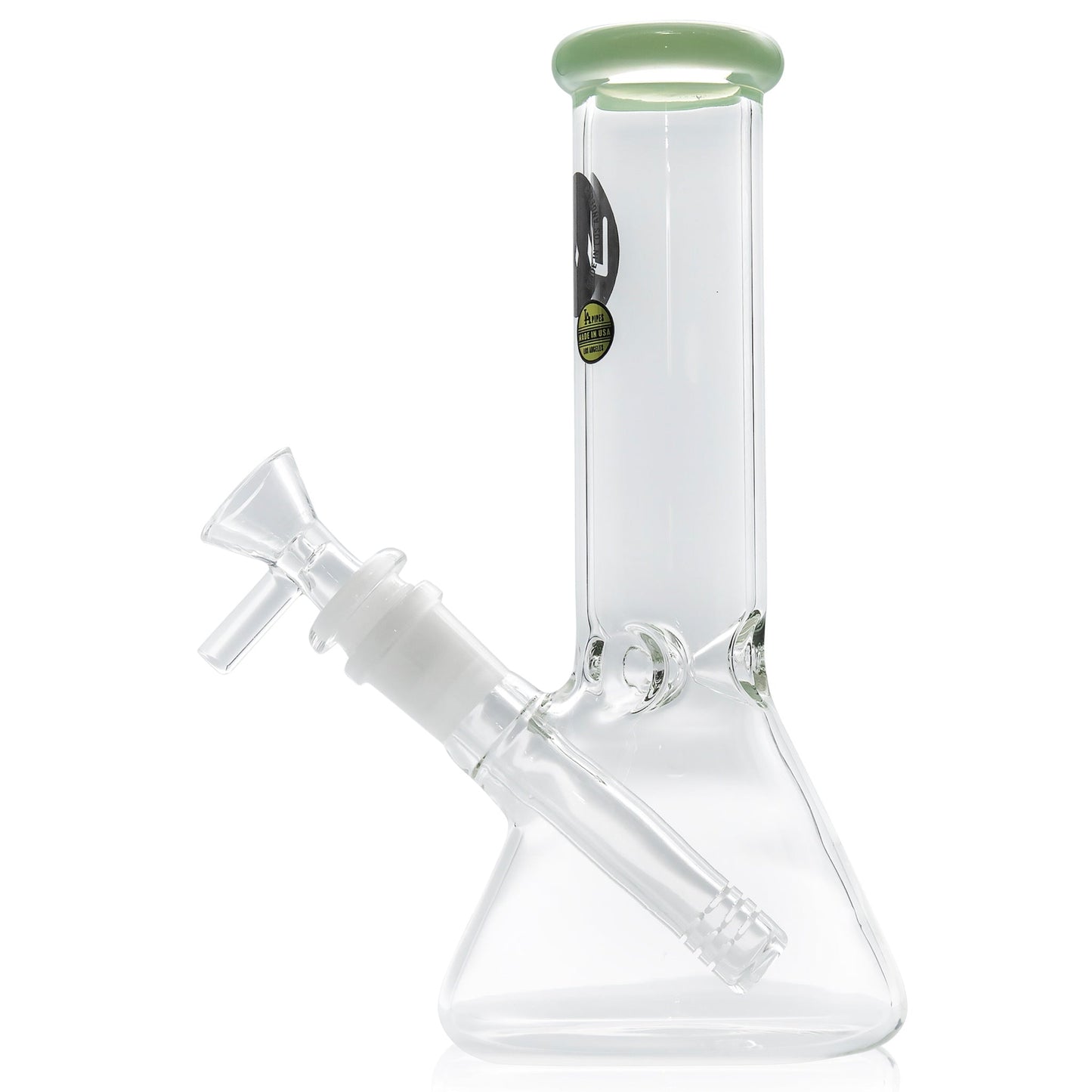 LA Pipes 8” Color Accented Mini Beaker Bong by LA Pipes | Mission Dispensary
