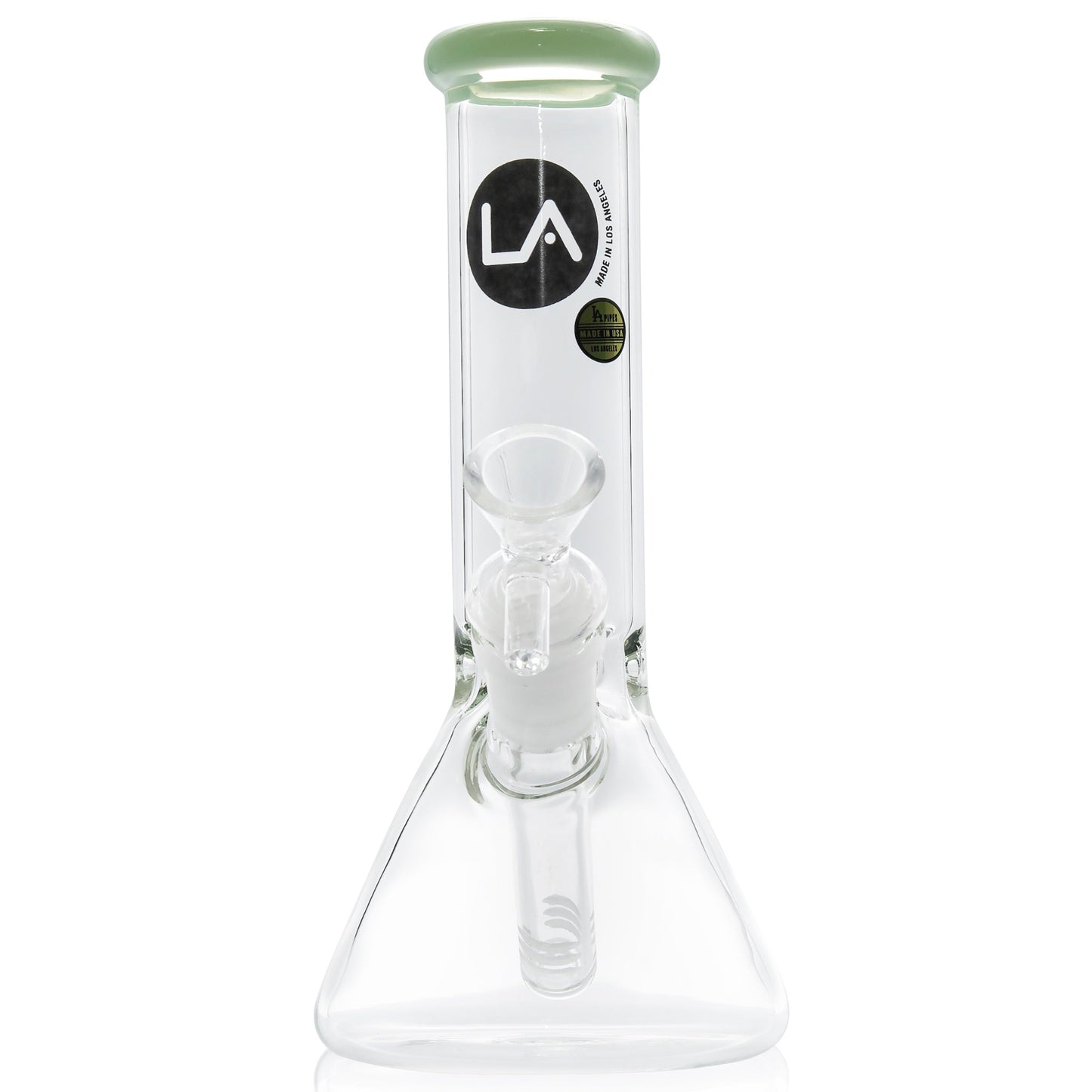 LA Pipes 8” Color Accented Mini Beaker Bong by LA Pipes | Mission Dispensary