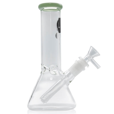 LA Pipes 8” Color Accented Mini Beaker Bong by LA Pipes | Mission Dispensary