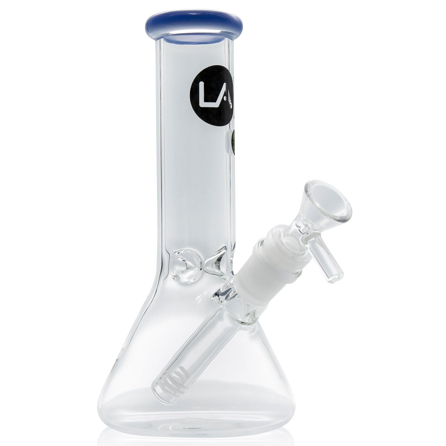 LA Pipes 8” Color Accented Mini Beaker Bong by LA Pipes | Mission Dispensary
