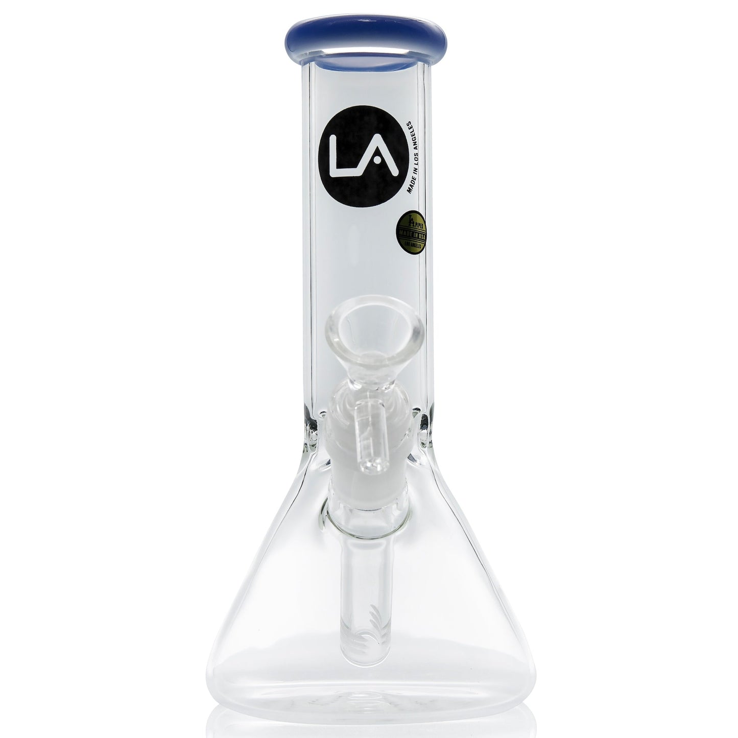 LA Pipes 8” Color Accented Mini Beaker Bong by LA Pipes | Mission Dispensary