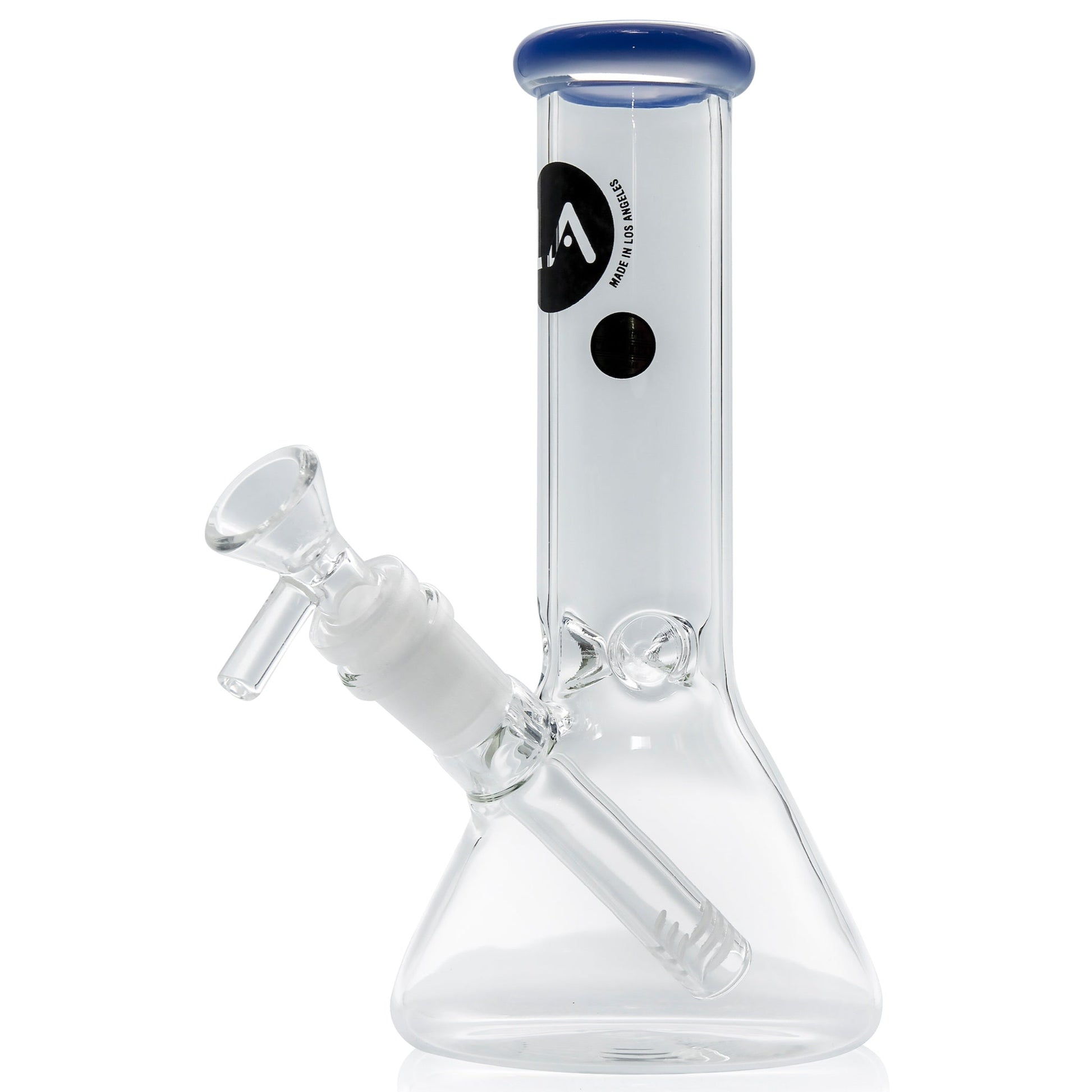 LA Pipes 8” Color Accented Mini Beaker Bong by LA Pipes | Mission Dispensary