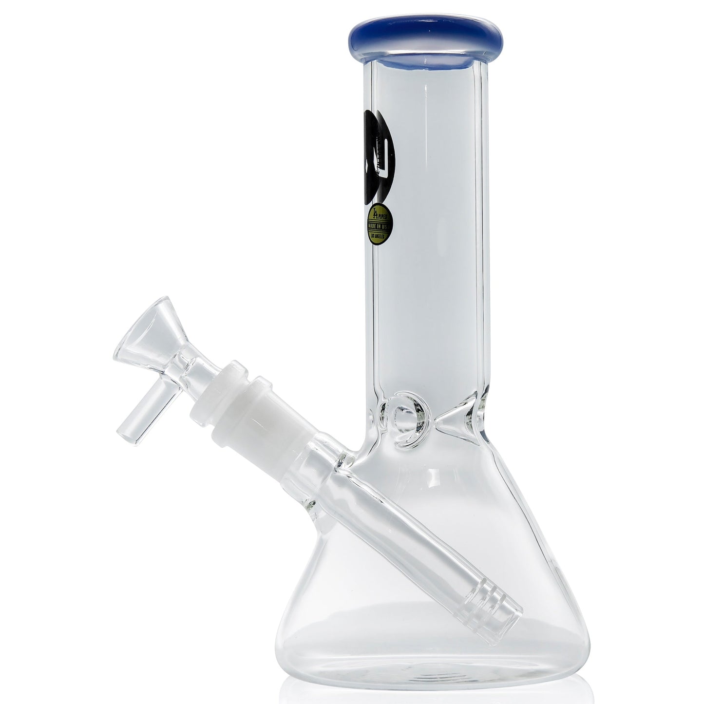 LA Pipes 8” Color Accented Mini Beaker Bong by LA Pipes | Mission Dispensary