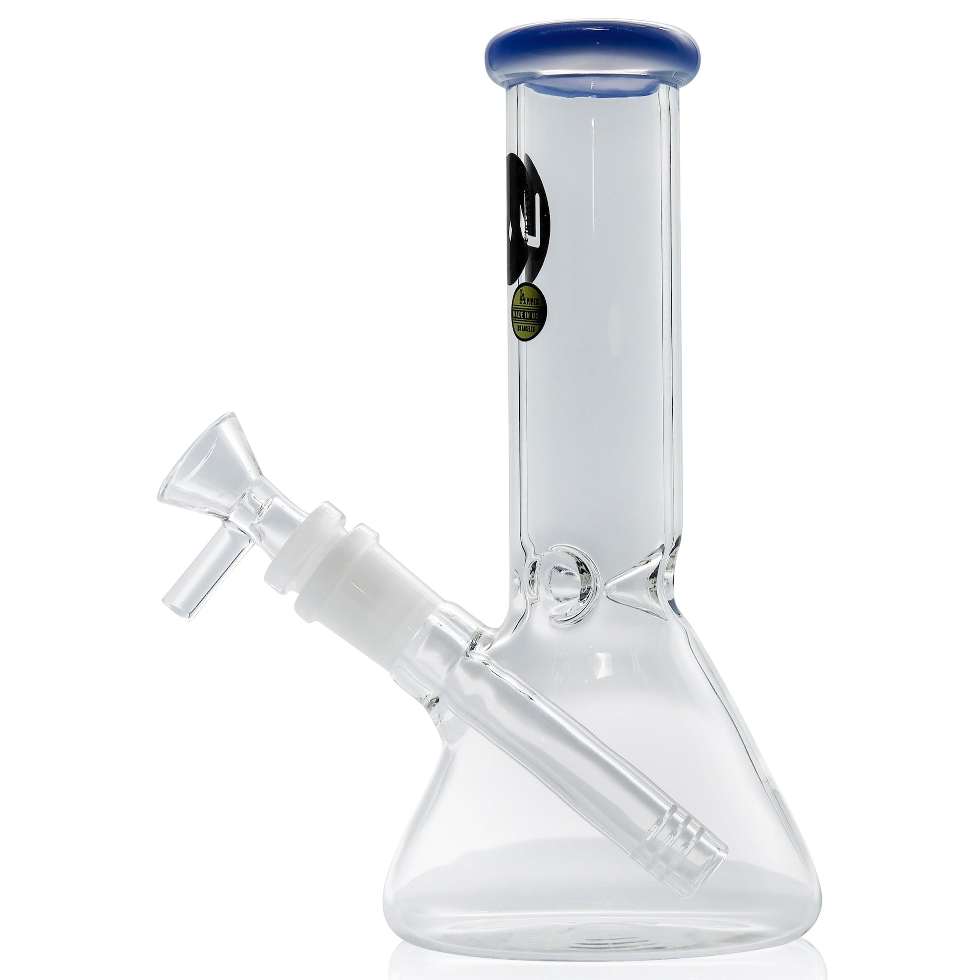 LA Pipes 8” Color Accented Mini Beaker Bong by LA Pipes | Mission Dispensary