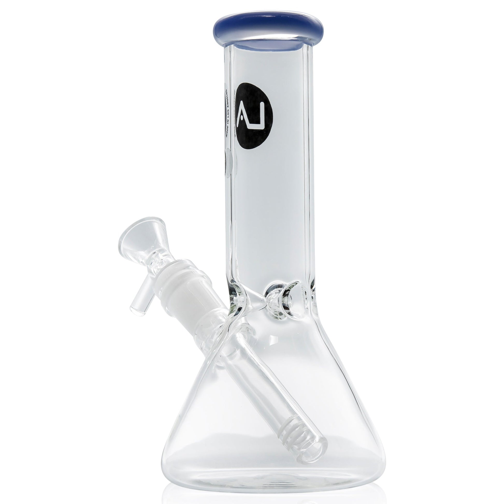 LA Pipes 8” Color Accented Mini Beaker Bong by LA Pipes | Mission Dispensary