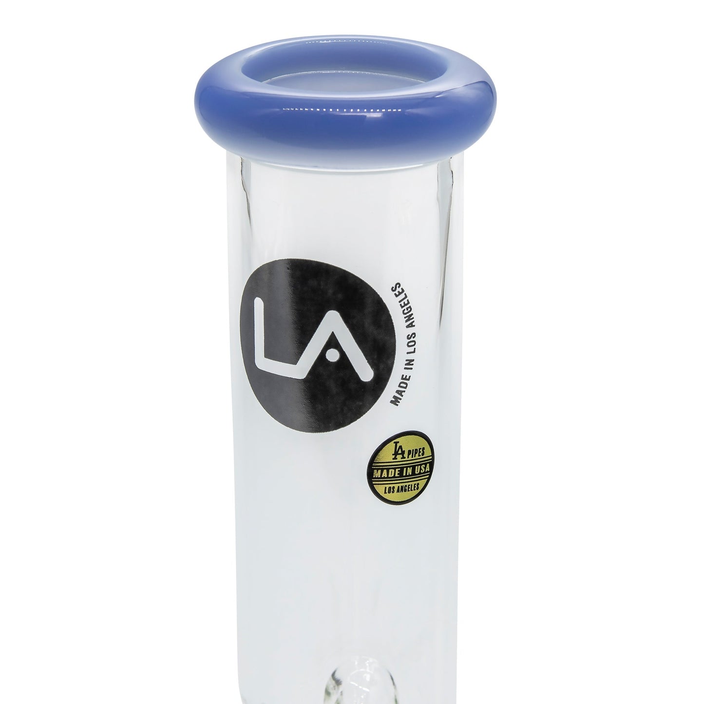 LA Pipes 8” Color Accented Mini Beaker Bong by LA Pipes | Mission Dispensary