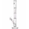 LA Pipes 14” Double Showerhead Perc Straight Tube Bong by LA Pipes | Mission Dispensary