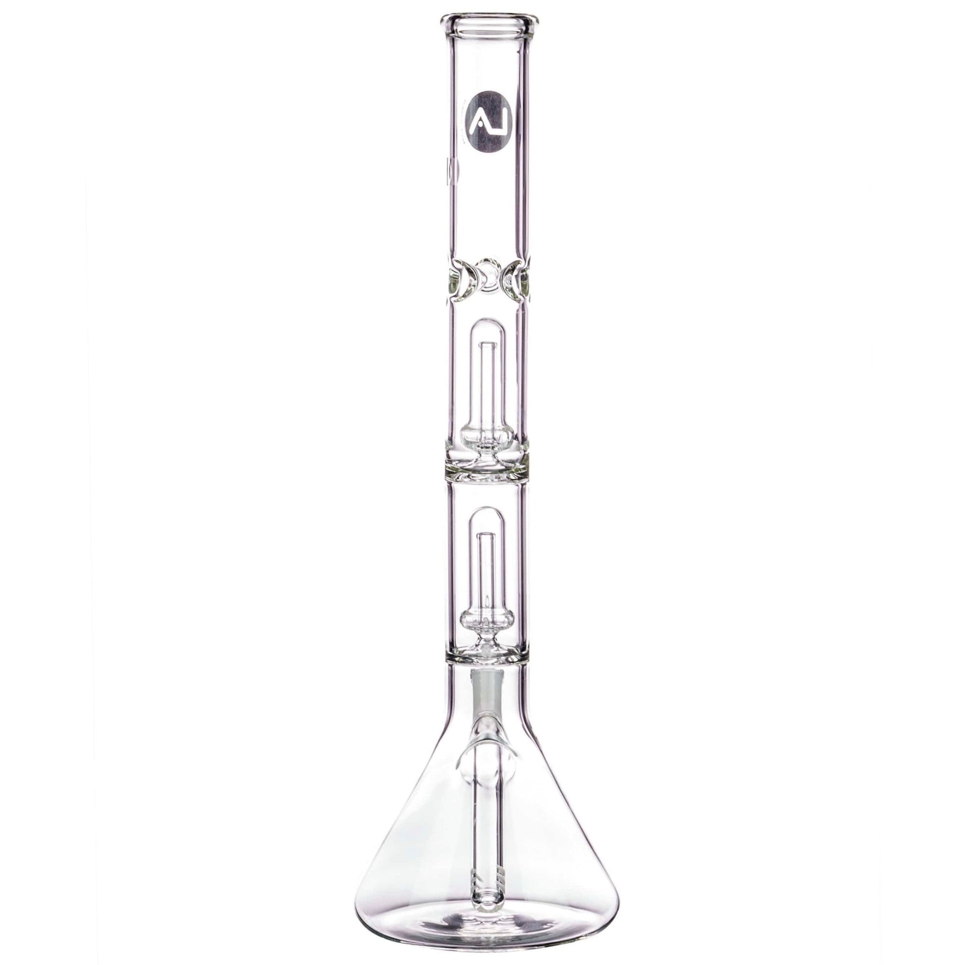LA Pipes 14” Double Showerhead Perc Beaker Bong by LA Pipes | Mission Dispensary