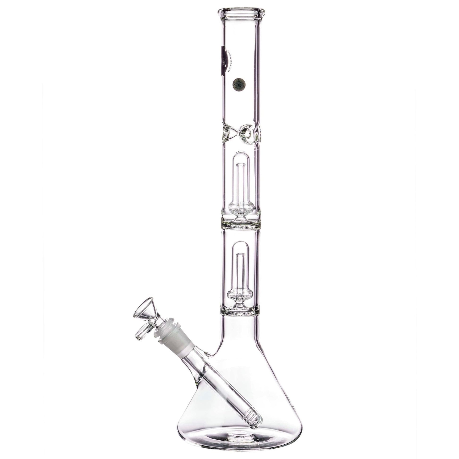 LA Pipes 14” Double Showerhead Perc Beaker Bong by LA Pipes | Mission Dispensary