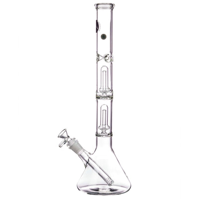 LA Pipes 14” Double Showerhead Perc Beaker Bong by LA Pipes | Mission Dispensary