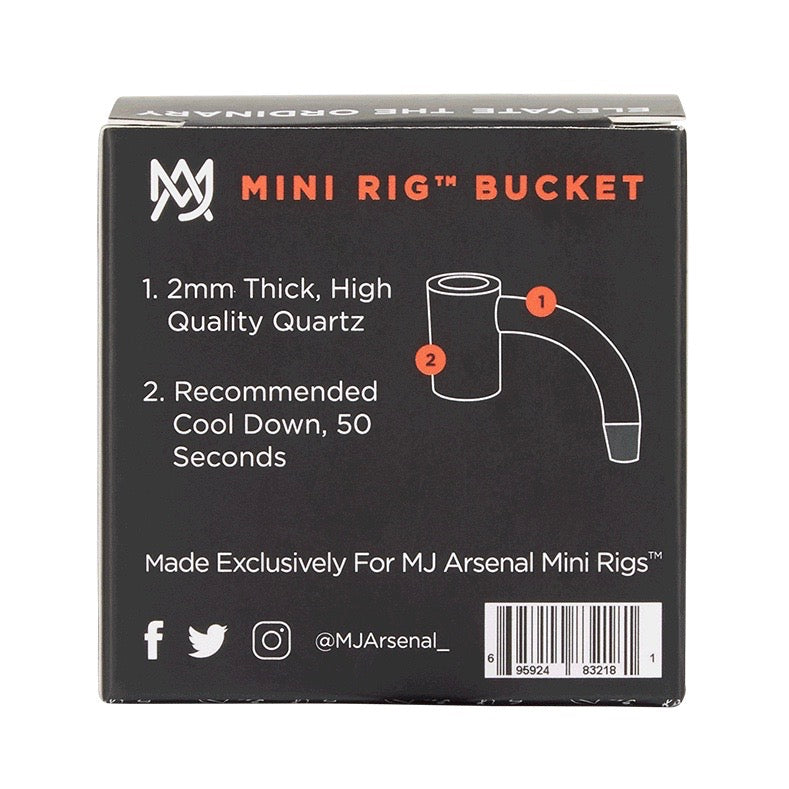 MJ Arsenal Mini Rig Quartz Bucket - 10mm Male by MJ Arsenal | Mission Dispensary