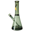 a glass beakle with a pipe sticking out of it