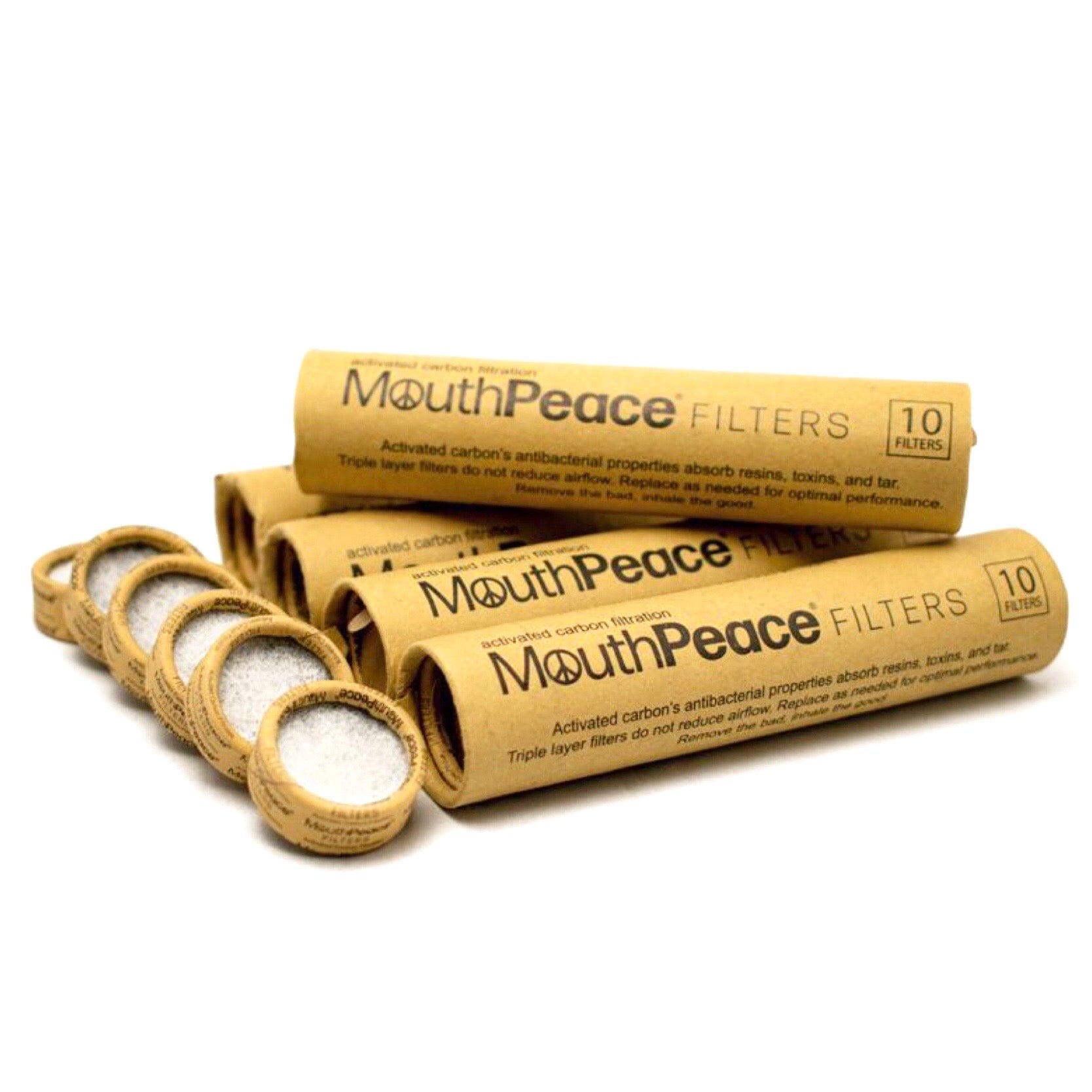 MouthPeace 2.0 Replacement Carbon Filters - 10 Pack by Moose Labs | Mission Dispensary