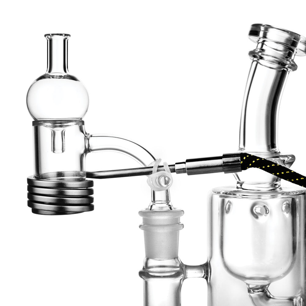 Pulsar Axial Quartz Banger w. Bubble Carb Cap (14mm Joint, 90° Angle) by Pulsar | Mission Dispensary