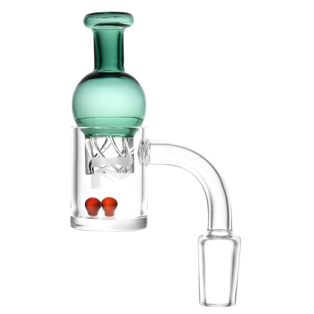 Pulsar Quartz Banger w. Helix Carb Cap (14mm Joint, 90° Angle) by Pulsar | Mission Dispensary