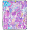 Pulsar Fleece Throw Blanket Melting Shrooms