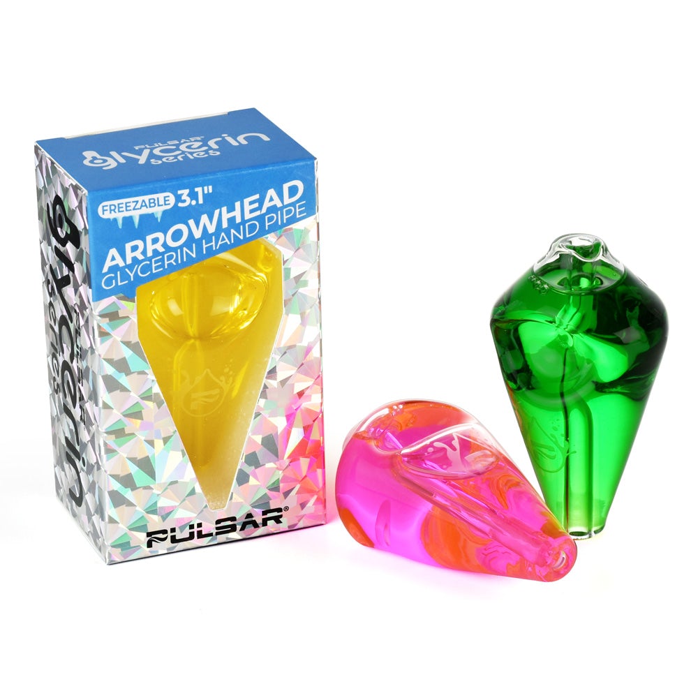 Pulsar 3” Glycerin Freezable Arrowhead Pipe by Pulsar | Mission Dispensary