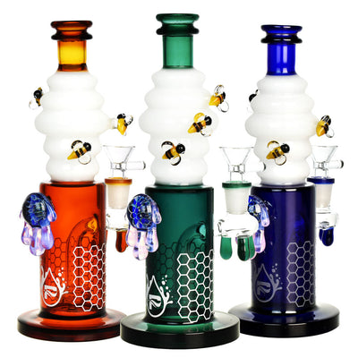 Pulsar 9.5” Killa Bees Bong 🐝 by Pulsar | Mission Dispensary