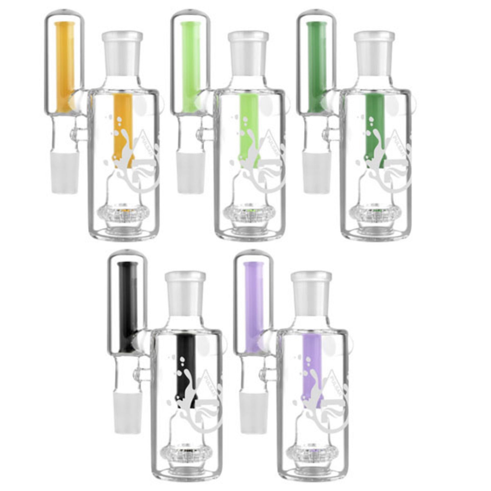 Pulsar “No Ash” Ash Catcher (18mm Joint, 90° Angle) by Pulsar | Mission Dispensary