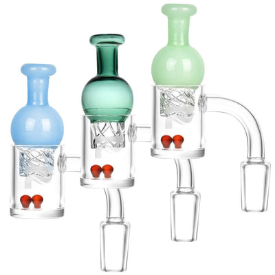 Pulsar Quartz Banger w. Helix Carb Cap (14mm Joint, 90° Angle) by Pulsar | Mission Dispensary