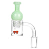 Pulsar Quartz Banger w. Helix Carb Cap (14mm Joint, 90° Angle) by Pulsar | Mission Dispensary