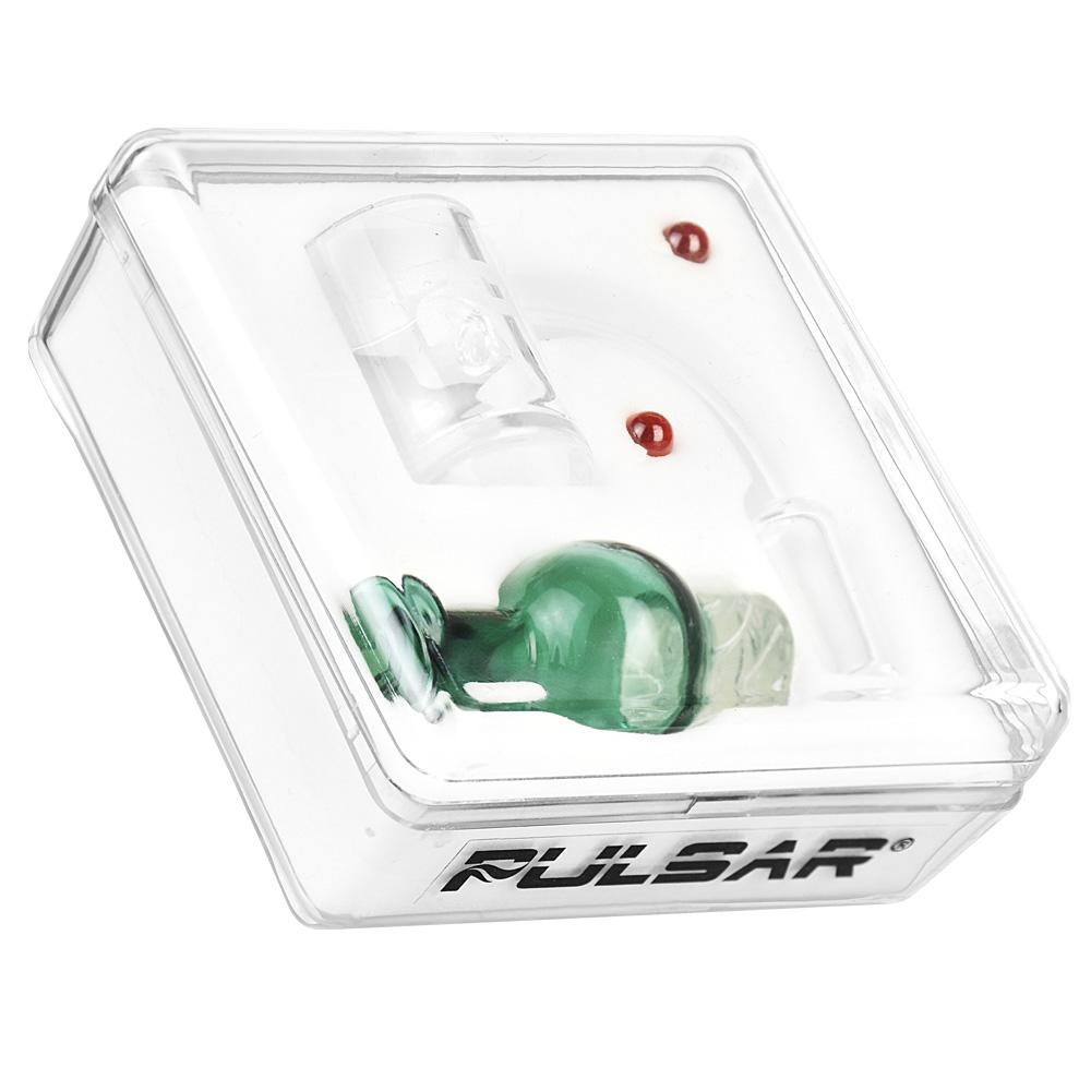 Pulsar Quartz Banger w. Helix Carb Cap (14mm Joint, 90° Angle) by Pulsar | Mission Dispensary