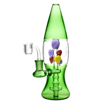 Pulsar 9” Hearts Lava Lamp Dab Rig by Pulsar | Mission Dispensary