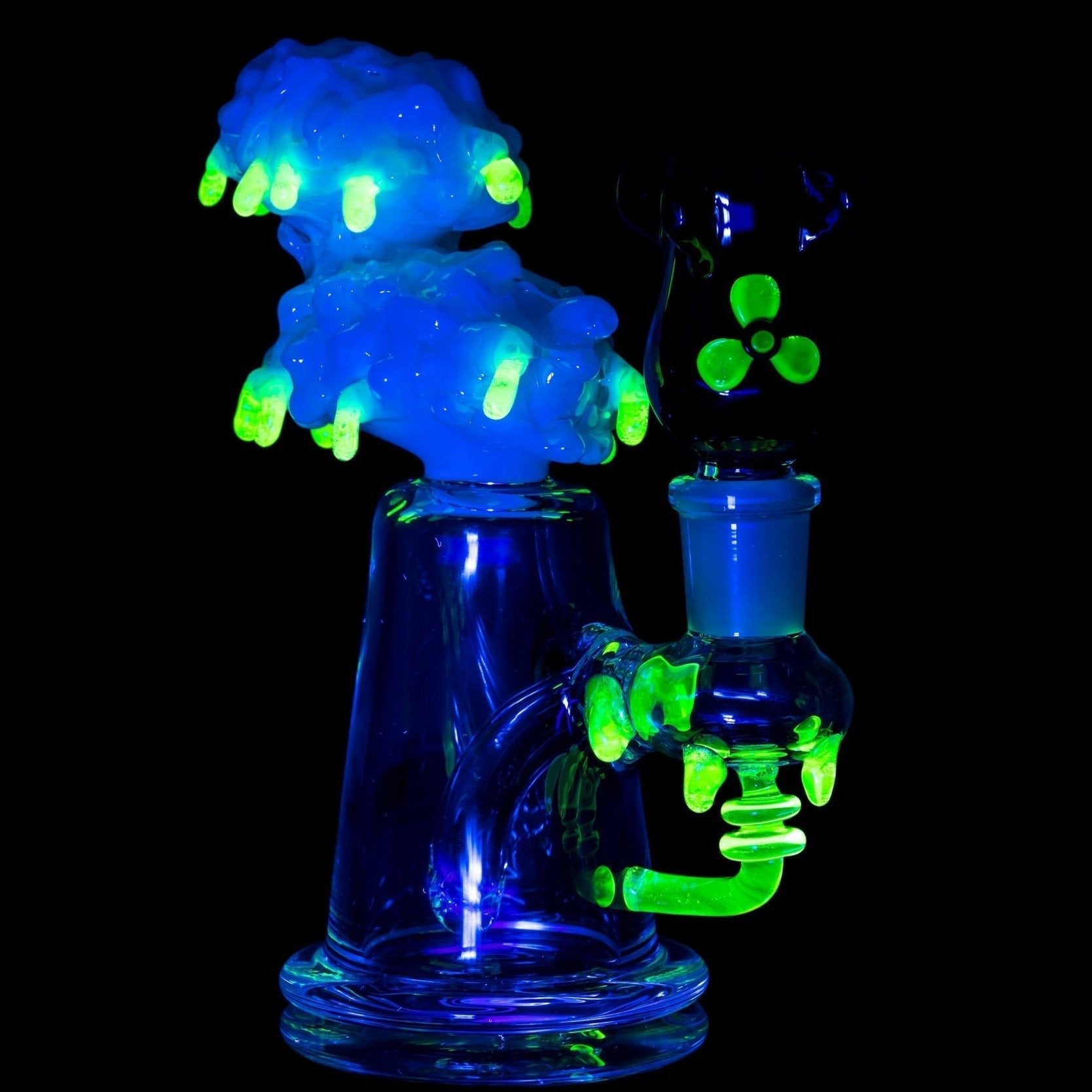 Empire Glassworks 6” Radioactive Cloud Bong w. Nuke Bowl 