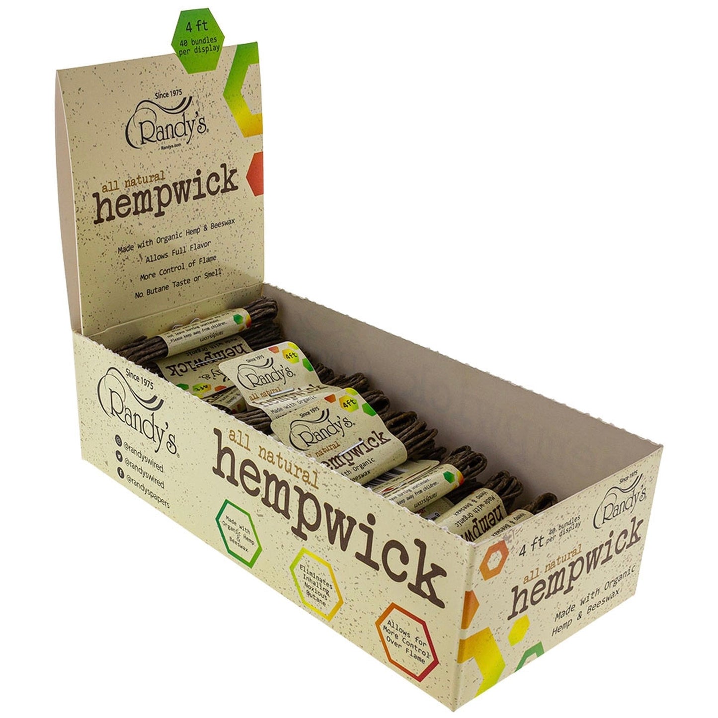 Randy’s All-Natural Hemp Wick - 4 ft Bundle by Randy’s | Mission Dispensary